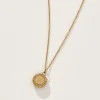 Aquarius Zodiac Charm Necklace in Gold