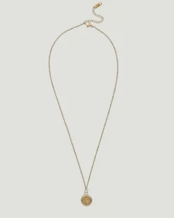 Aquarius Zodiac Charm Necklace in Gold