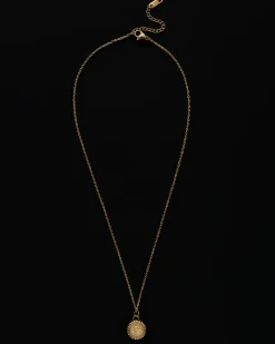 Aquarius Zodiac Charm Necklace in Gold