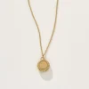 Aries Zodiac Charm Necklace in Gold