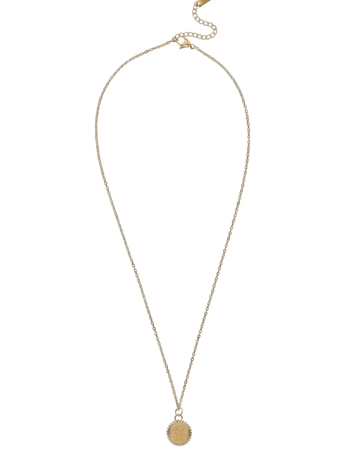 Aries Zodiac Charm Necklace in Gold