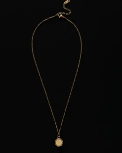 Aries Zodiac Charm Necklace in Gold