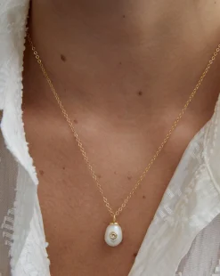 Birthstone Pearl Pendant October