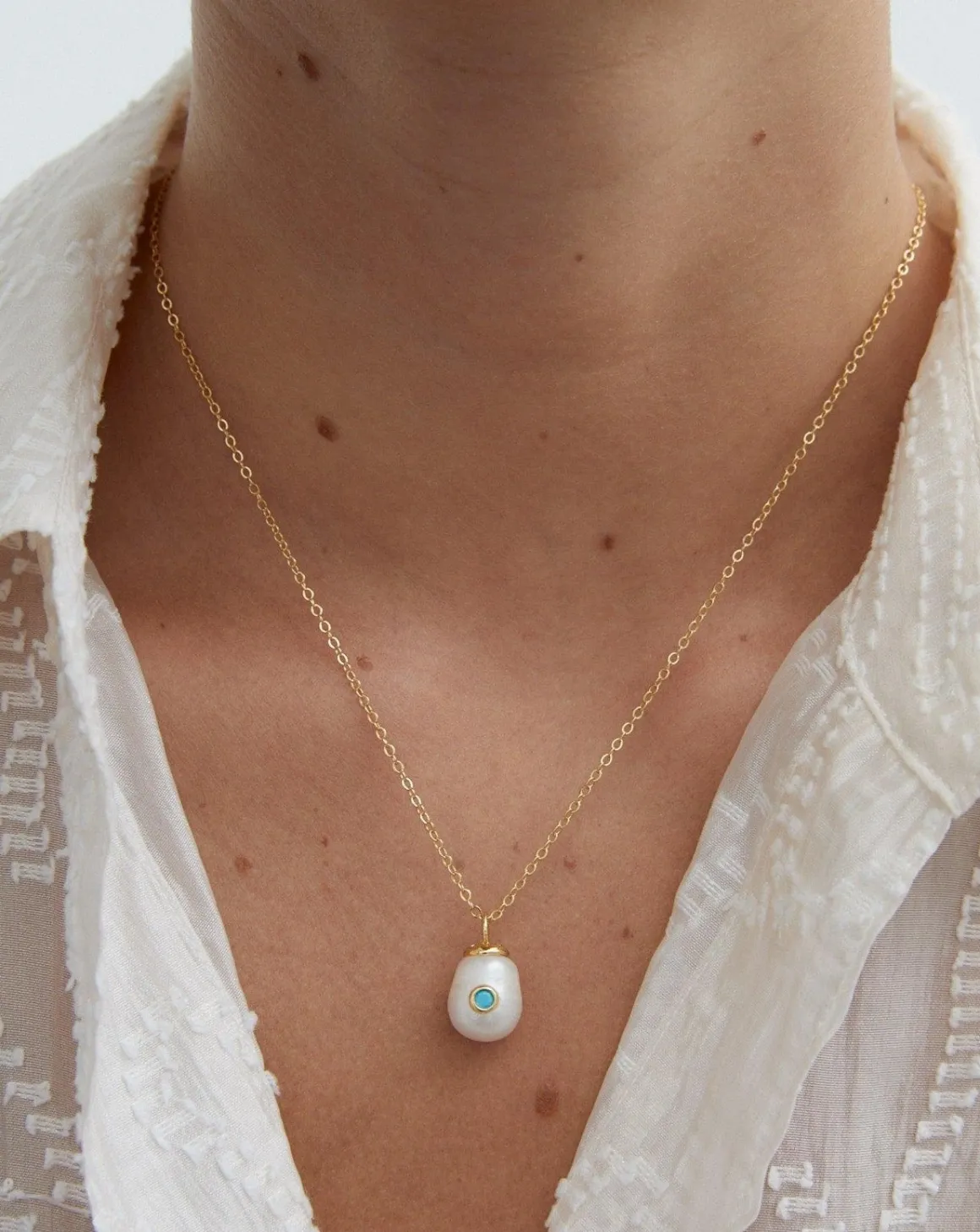 Birthstone Pearl Pendant December