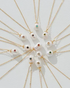 Birthstone Pearl Pendant March