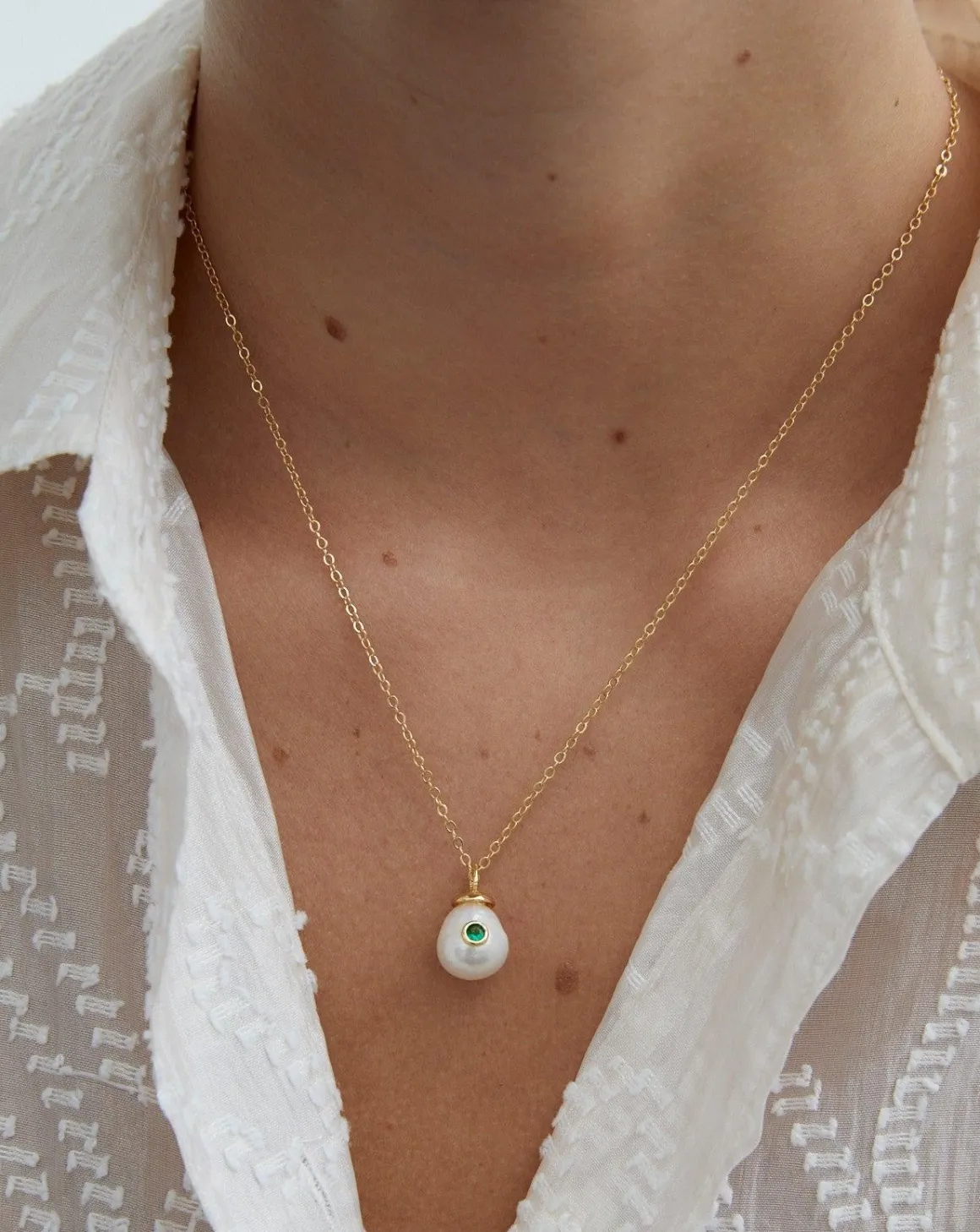 Birthstone Pearl Pendant May