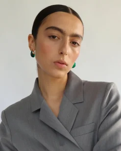 Carter Earrings Emerald