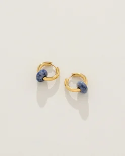 Carys Hoops in Gold u0026 Blue