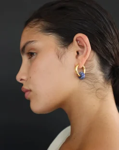 Carys Hoops in Gold u0026 Blue
