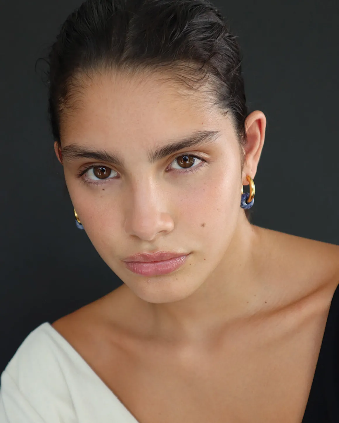 Carys Hoops in Gold u0026 Blue