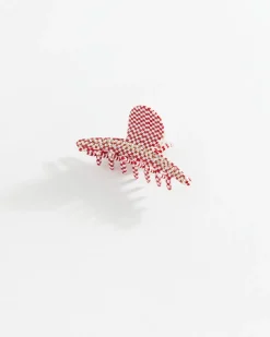 Chequered Clip Red
