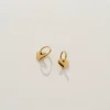 Galina Heart Hoops in Gold