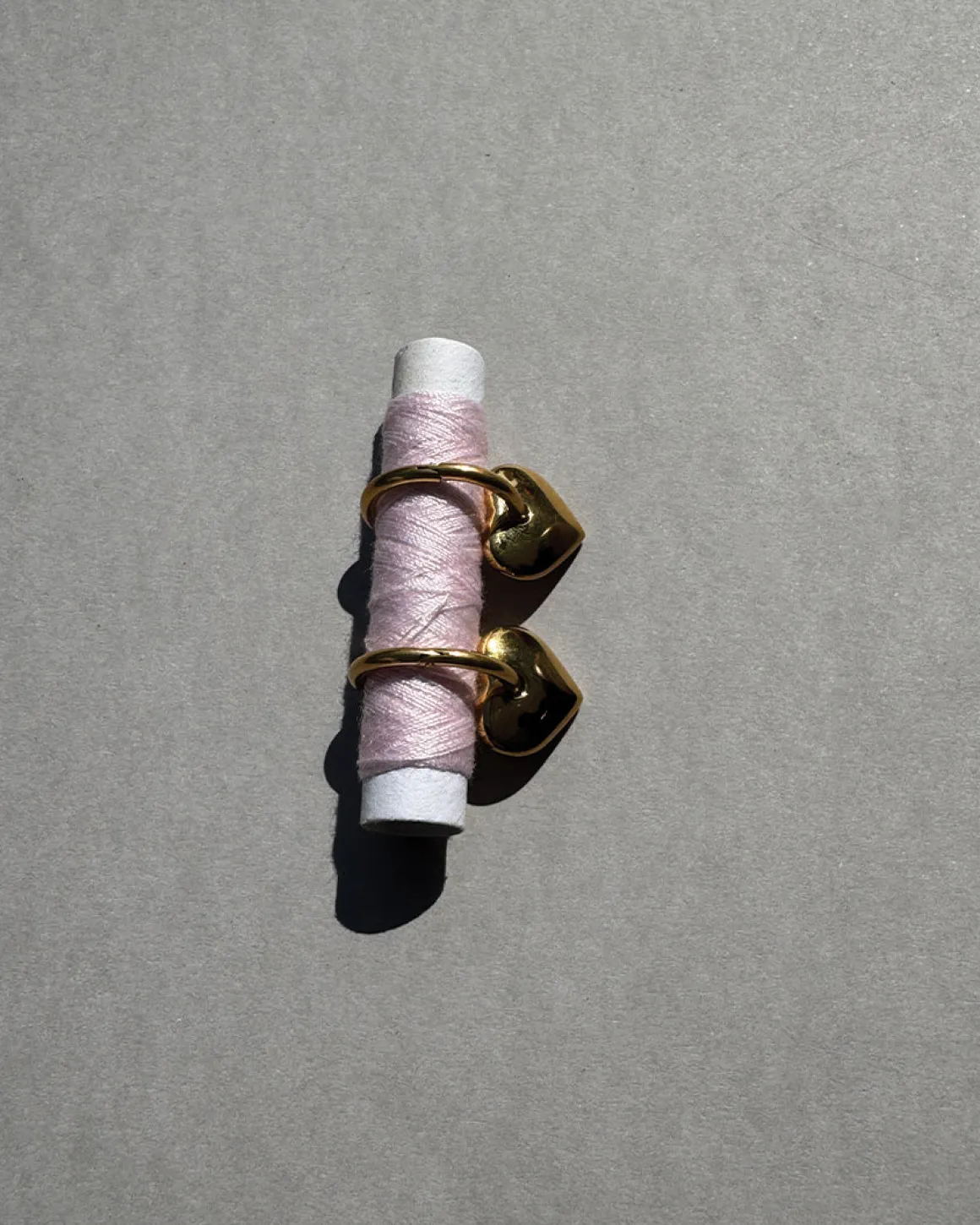 Galina Heart Hoops in Gold