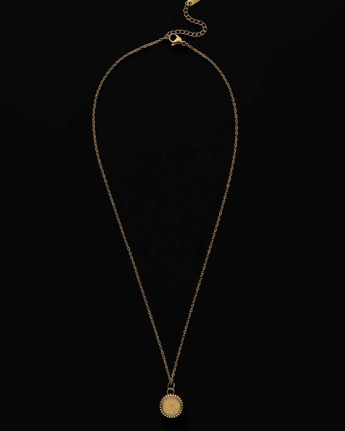 Gemini Zodiac Charm Necklace in Gold