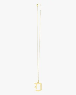 Gold Letter D Necklace