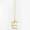 Gold Letter E Necklace