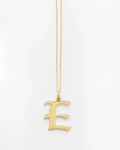Gold Letter E Necklace