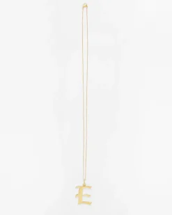 Gold Letter E Necklace
