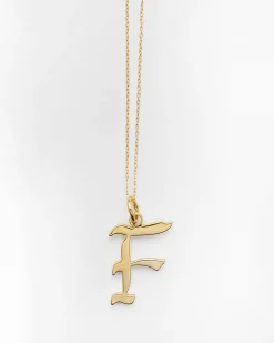 Gold Letter F Necklace