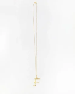Gold Letter F Necklace