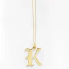 Gold Letter K Necklace