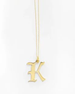 Gold Letter K Necklace