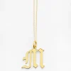 Gold Letter M Necklace