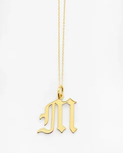 Gold Letter M Necklace