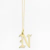Gold Letter N Necklace