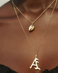 Gold Letter T Necklace
