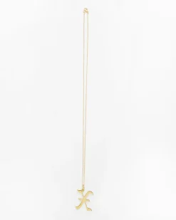 Gold Letter X Necklace