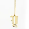Gold Letter Y Necklace