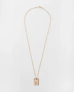 Gold Star Sign Necklace Aquarius