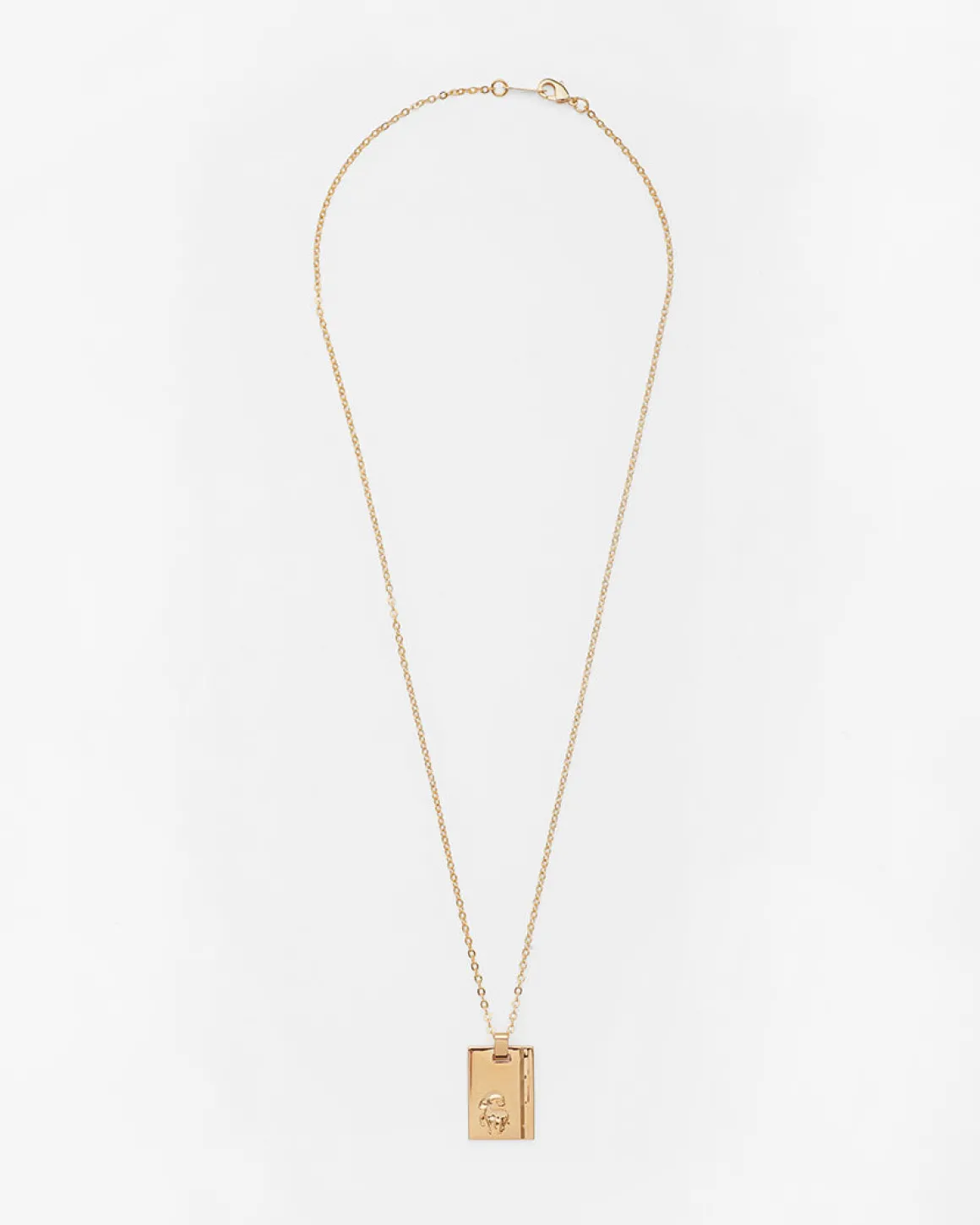 Gold Star Sign Necklace Aries