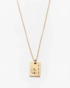 Gold Star Sign Necklace Capricorn