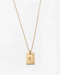 Gold Star Sign Necklace Gemini