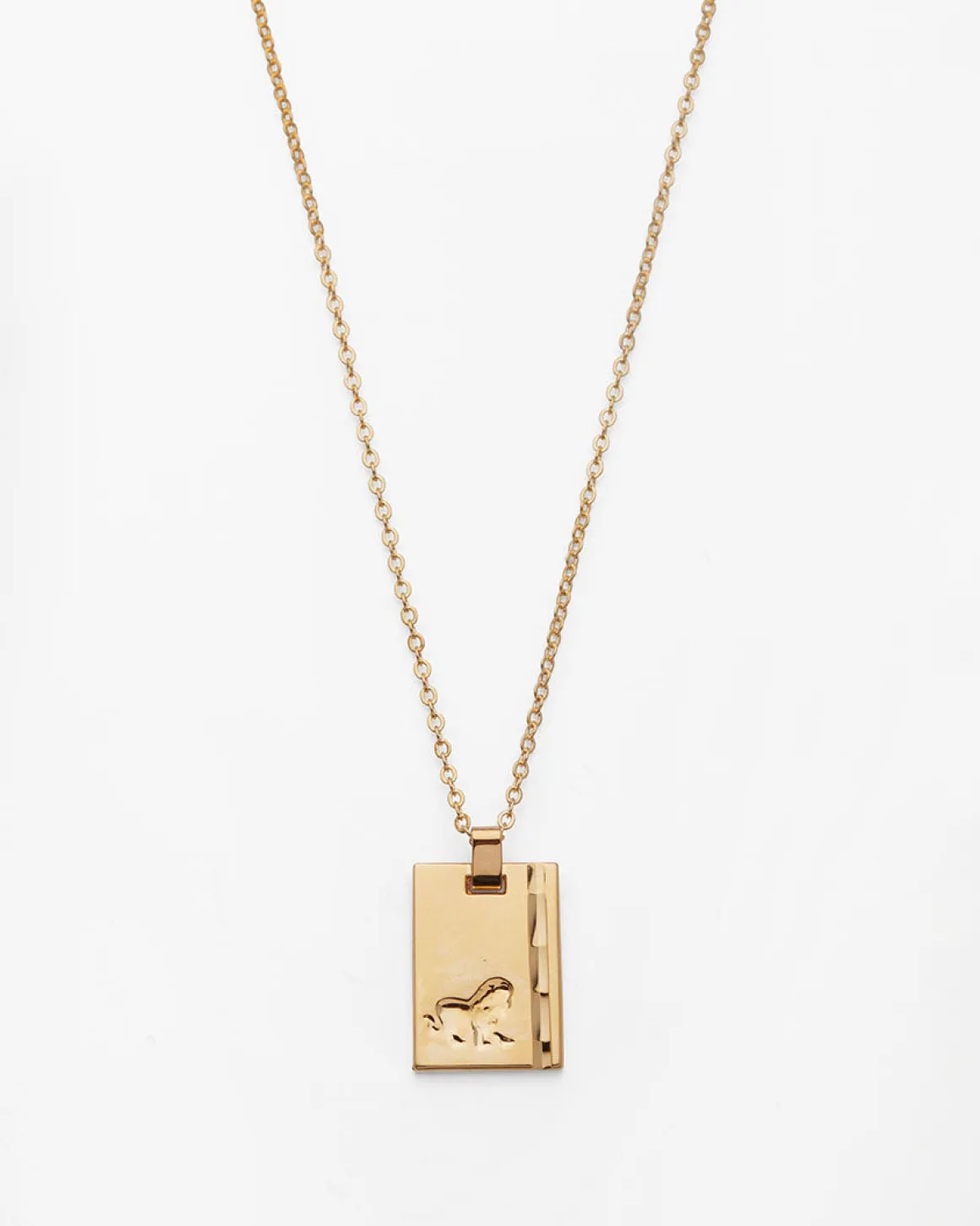 Gold Star Sign Necklace Leo