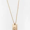 Gold Star Sign Necklace Libra
