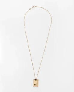 Gold Star Sign Necklace Leo