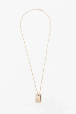 Gold Star Sign Necklace Libra