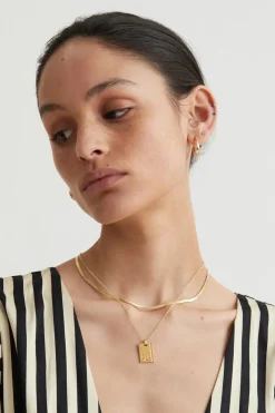 Gold Star Sign Necklace Libra
