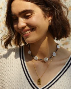 Gold Star Sign Necklace Pisces
