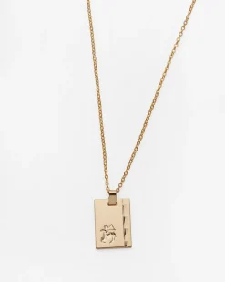 Gold Star Sign Necklace Sagittarius