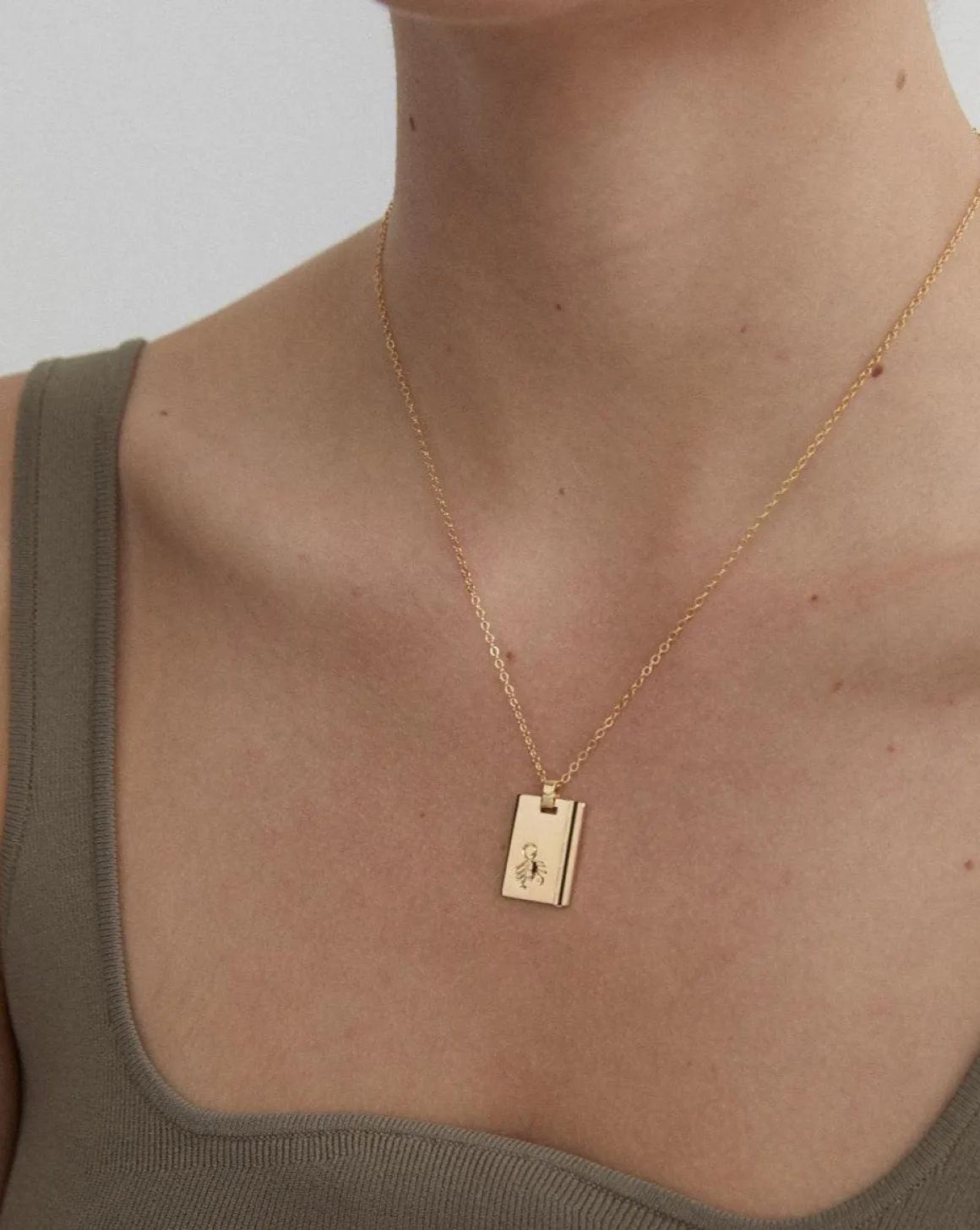 Gold Star Sign Necklace Scorpio