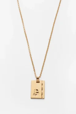 Gold Star Sign Necklace Virgo