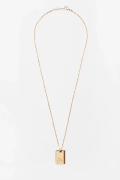 Gold Star Sign Necklace Virgo