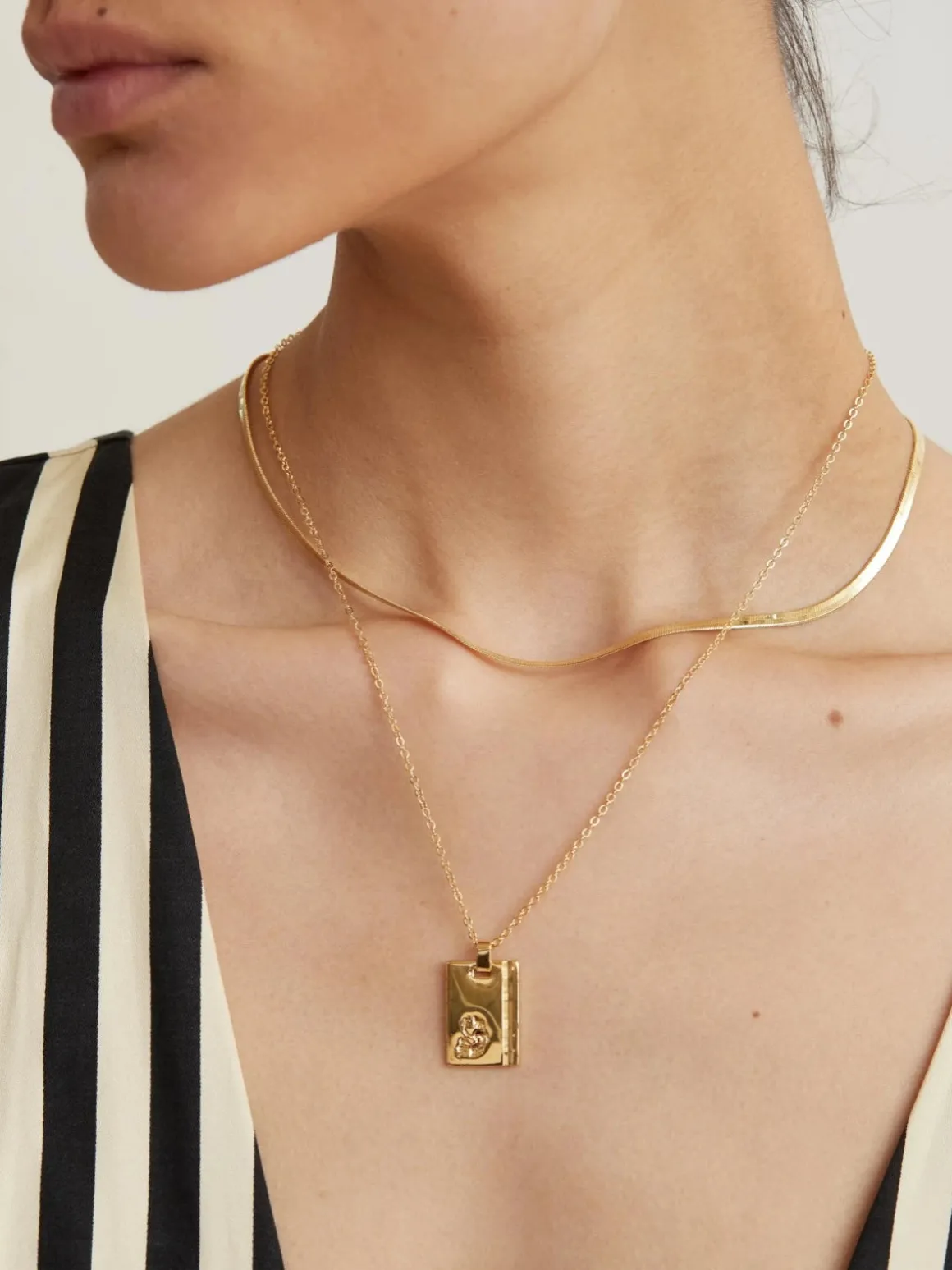 Gold Star Sign Necklace Virgo
