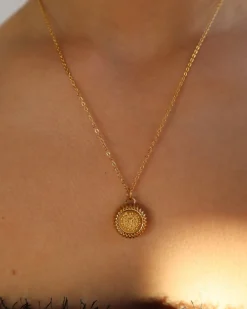 Leo Zodiac Charm Necklace in Gold