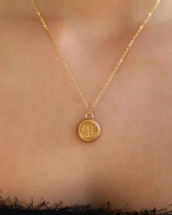 Libra Zodiac Charm Necklace in Gold