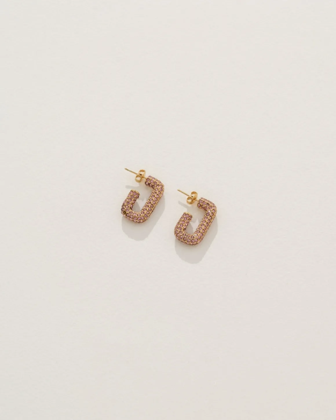 Logan Earrings in Pink/Gold
